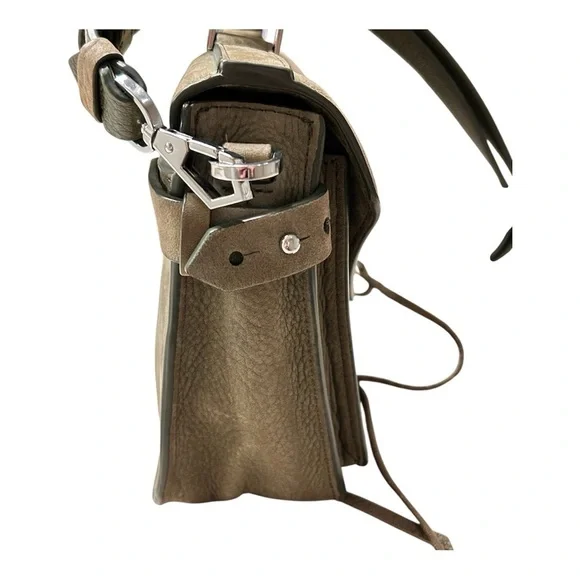 Rebecca Minkoff Olive Green Suede Shoulder | Crossbody Bag Convertible Strap - Picture 6 of 11